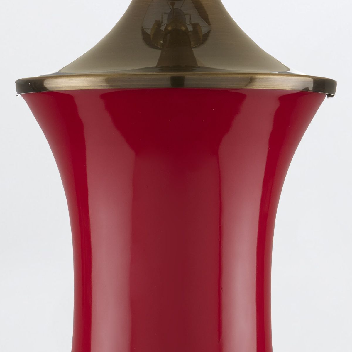 Currey & Company – Lilou Tischleuchte 1-flammig Rot/Gold