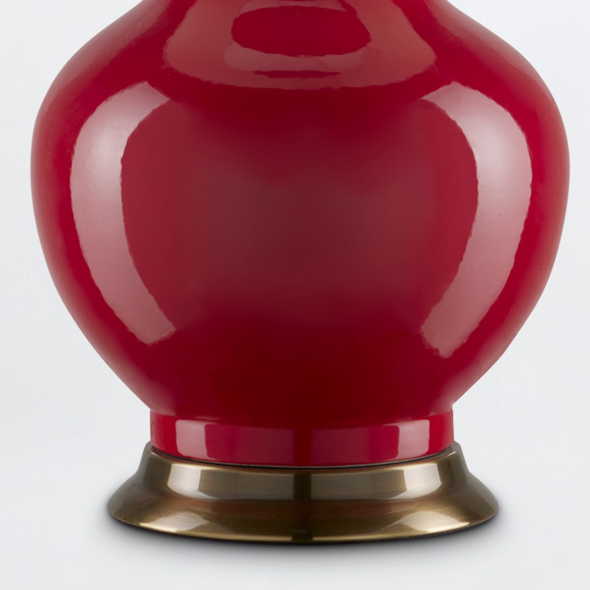 Currey & Company – Lilou Tischleuchte 1-flammig Rot/Gold