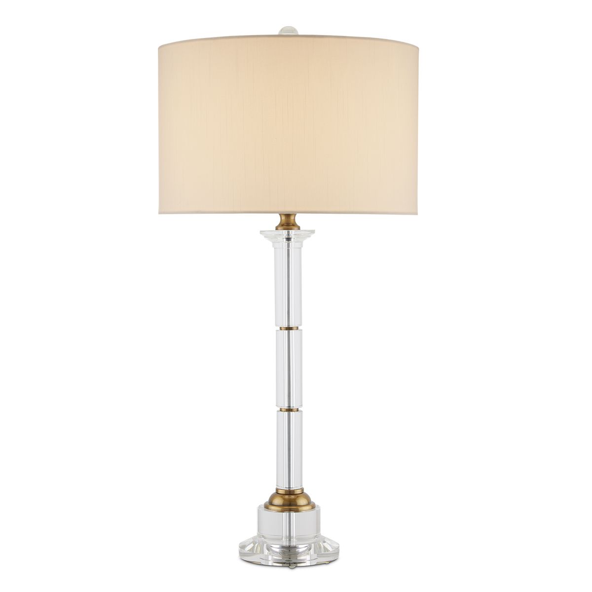 Currey & Company – Lothian Tischleuchte 1-flammig Transparent/Gold