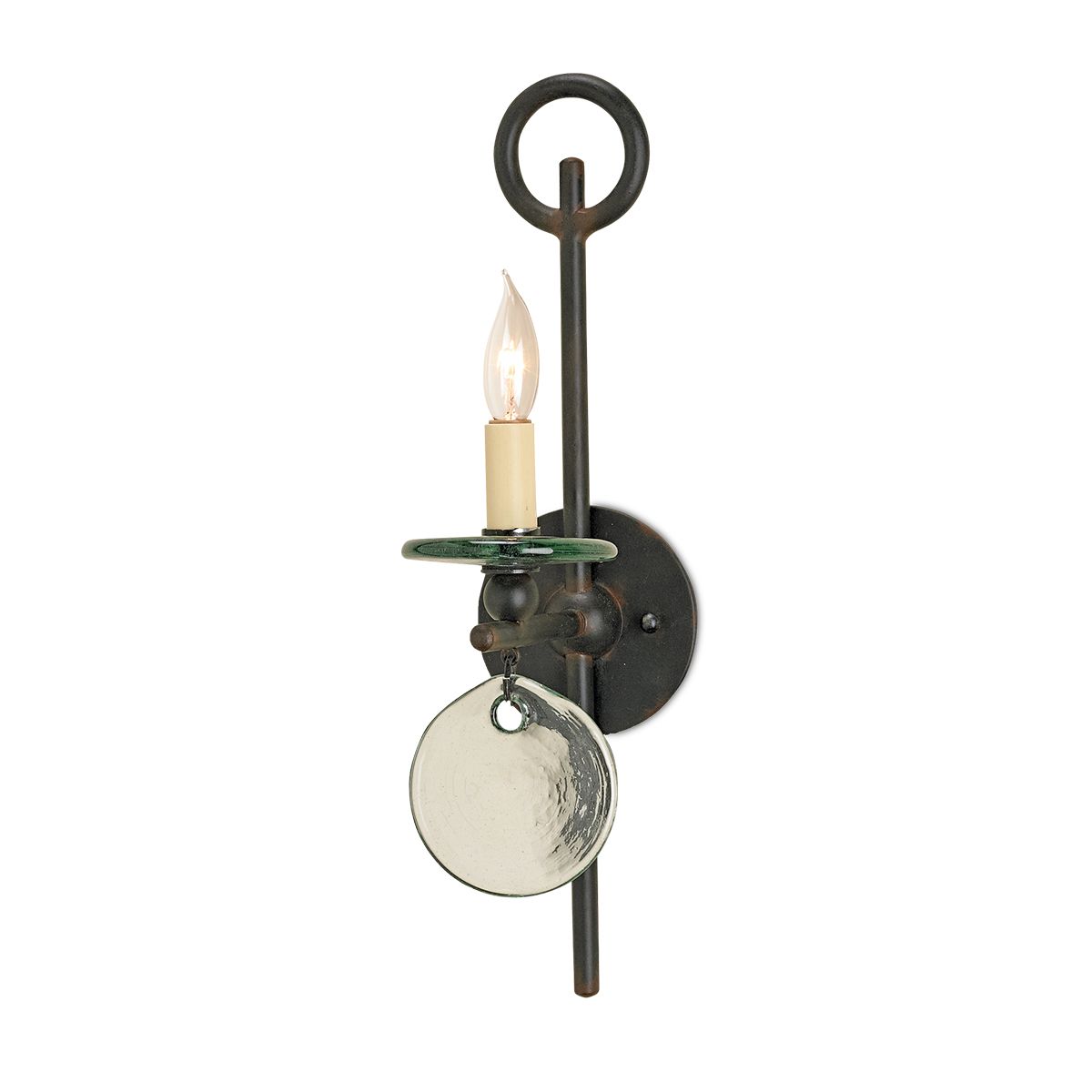 Currey & Company – Sethos Wandleuchte 1-flammig Old Iron