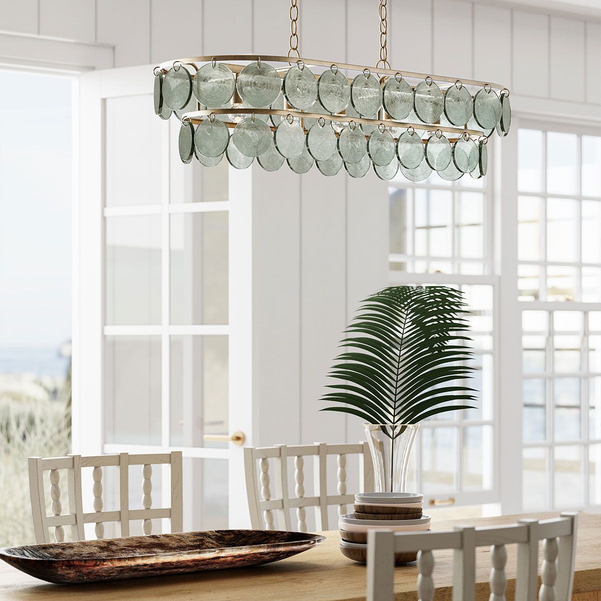 Currey & Company – Settat Kronleuchter 5-flammig Silber