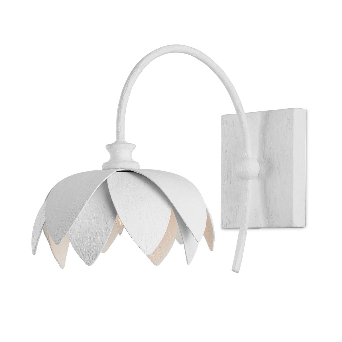 Currey & Company – Sweetheart Wandleuchte 1-flammig Weiß