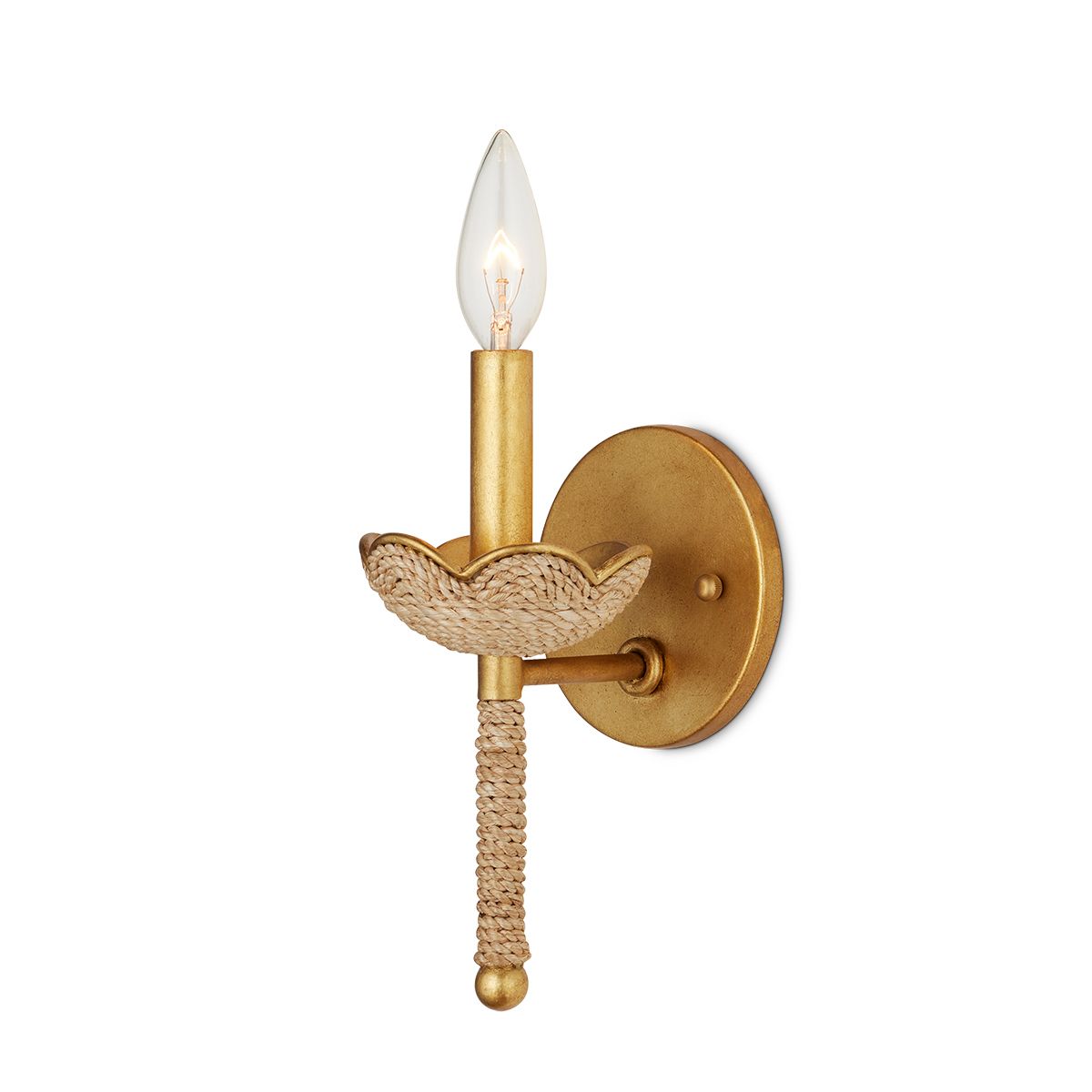 Currey & Company – Vichy Wandleuchte 1-flammig Gold