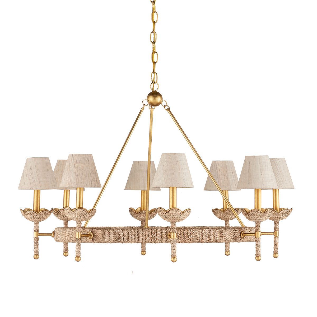 Currey & Company – Vichy Kronleuchter 8-flammig Gold