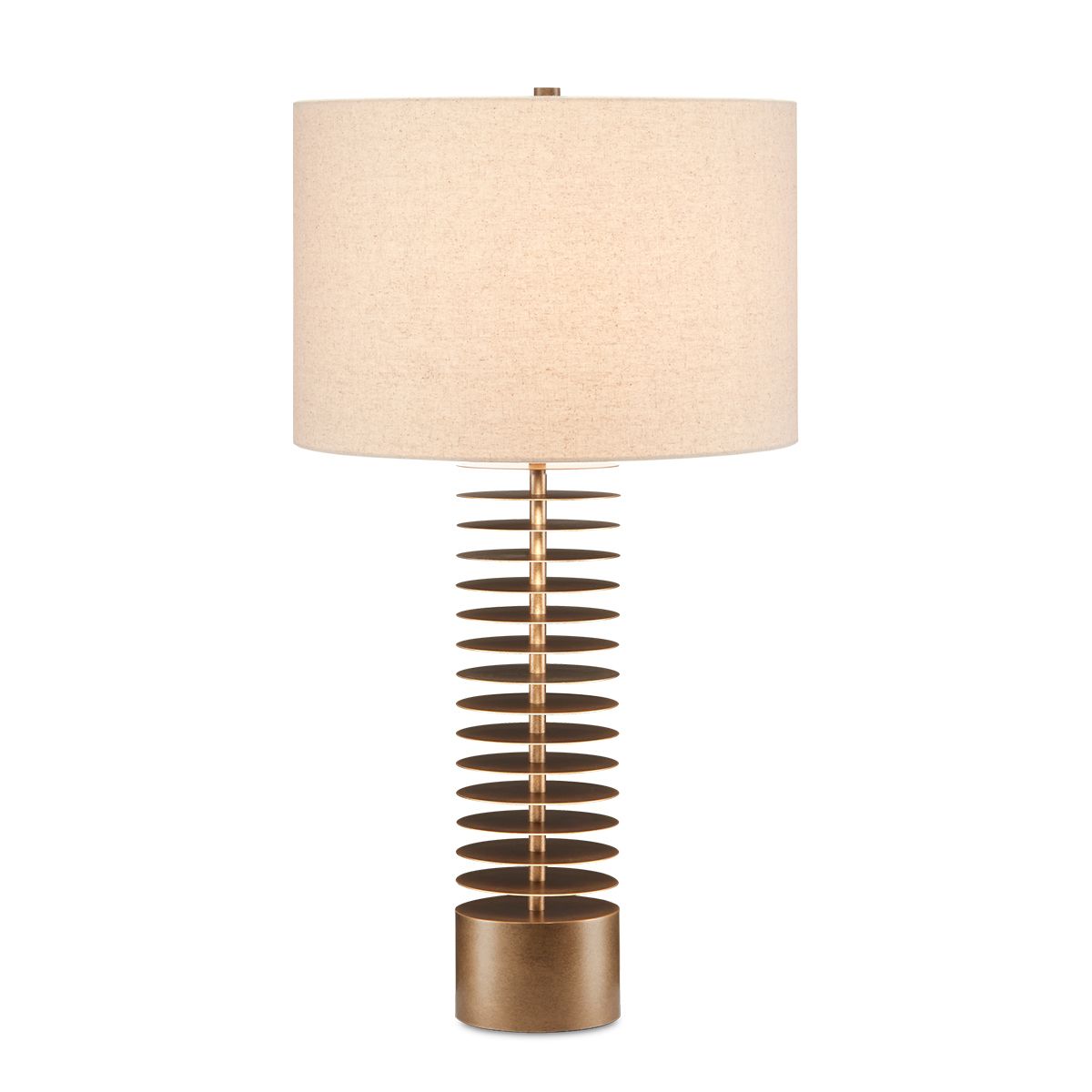 Currey & Company – Walwyn Tischleuchte 1-flammig Gold