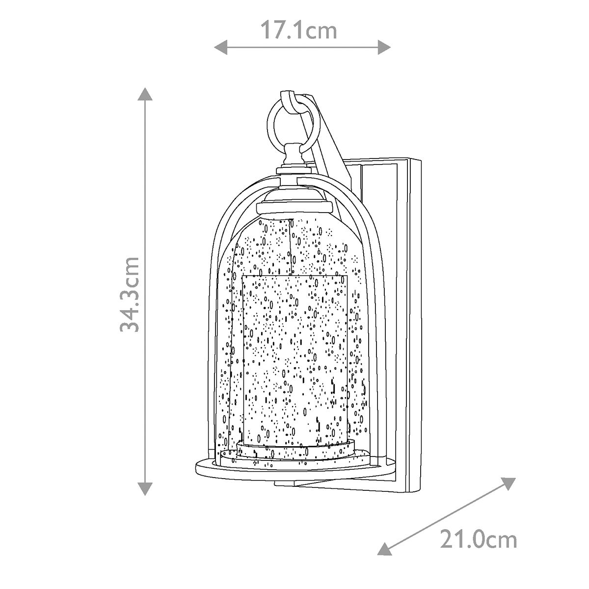 Quincy Kleine Wandlaterne mit 1 Licht, geölte Bronze - Elsteadlighting - HK - QUINCY - S