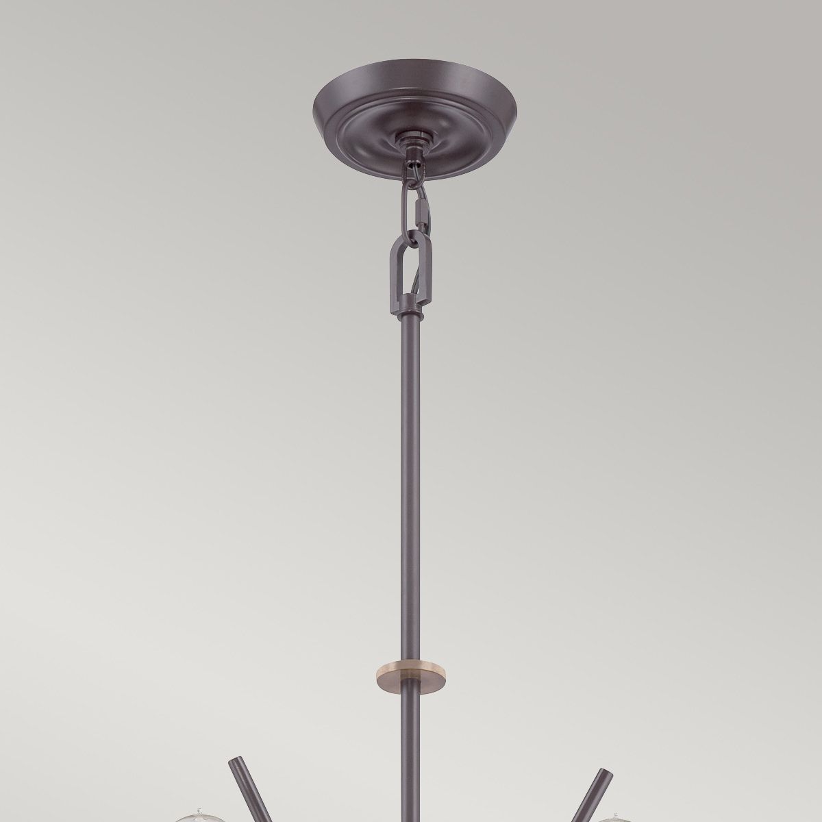 Kronleuchter Carnegie mit 6 Lichtern, Western-Bronze
