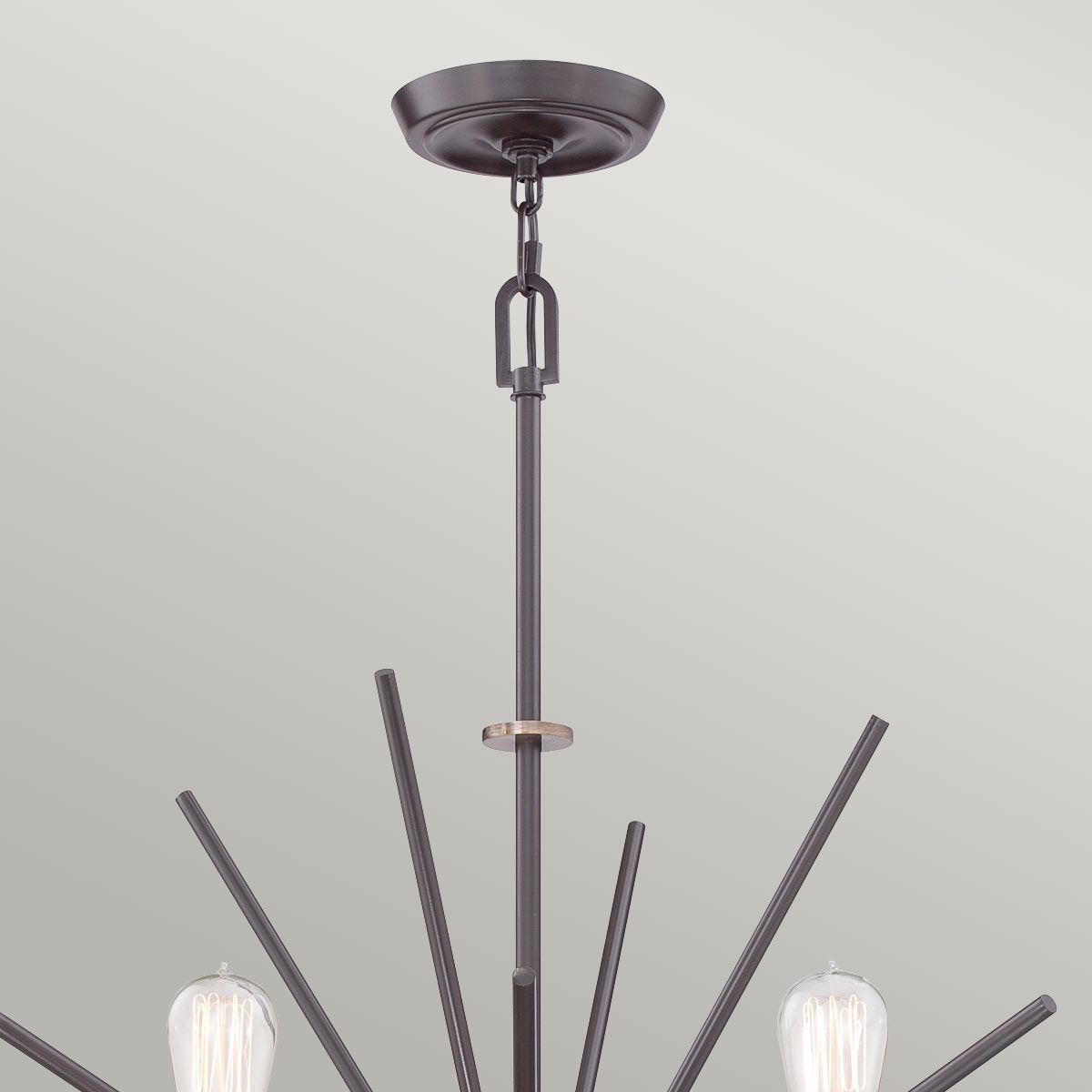 Kronleuchter Carnegie mit 8 Lichtern, Western-Bronze