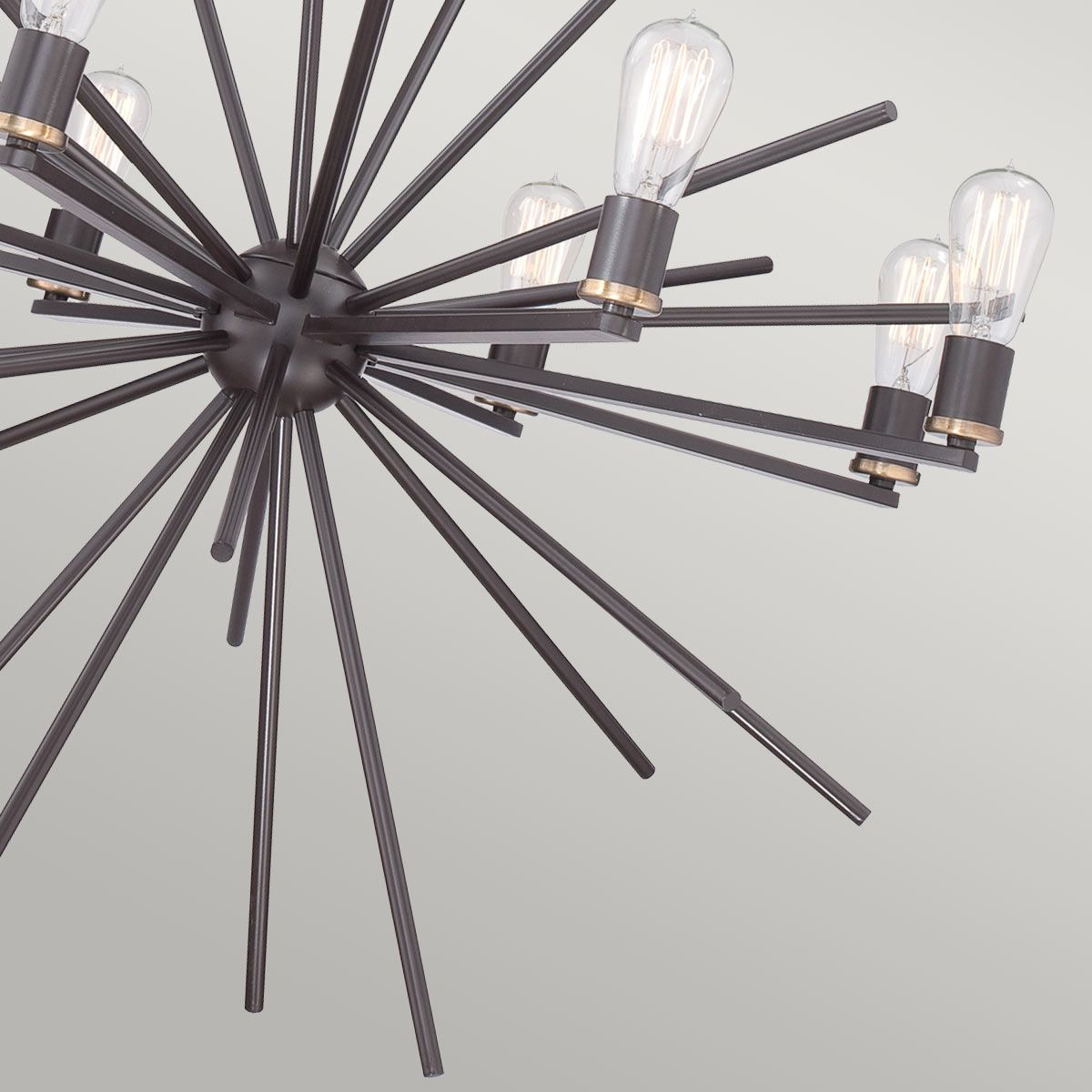 Kronleuchter Carnegie mit 8 Lichtern, Western-Bronze