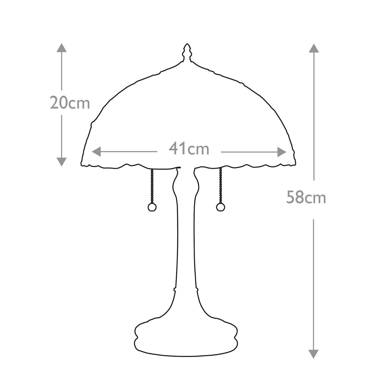 Larissa 2-flammige Tischlampe - Vintage Bronze