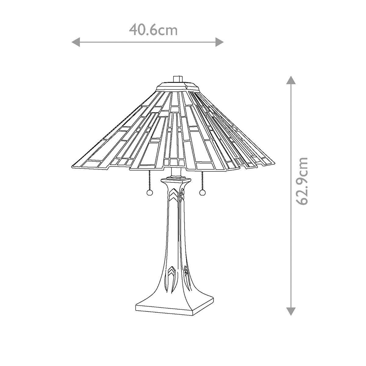 Maybeck 2-flammige Tischlampe - Valiant Bronze