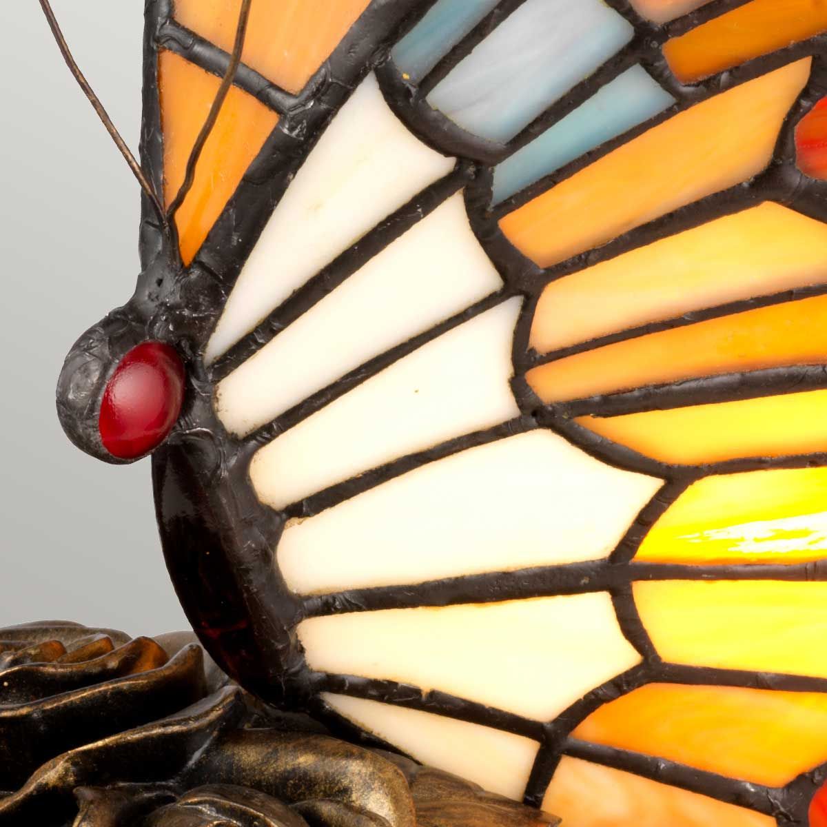 Tiffany Tierlampen Orange Schmetterling Lampe - Architektonische Bronze