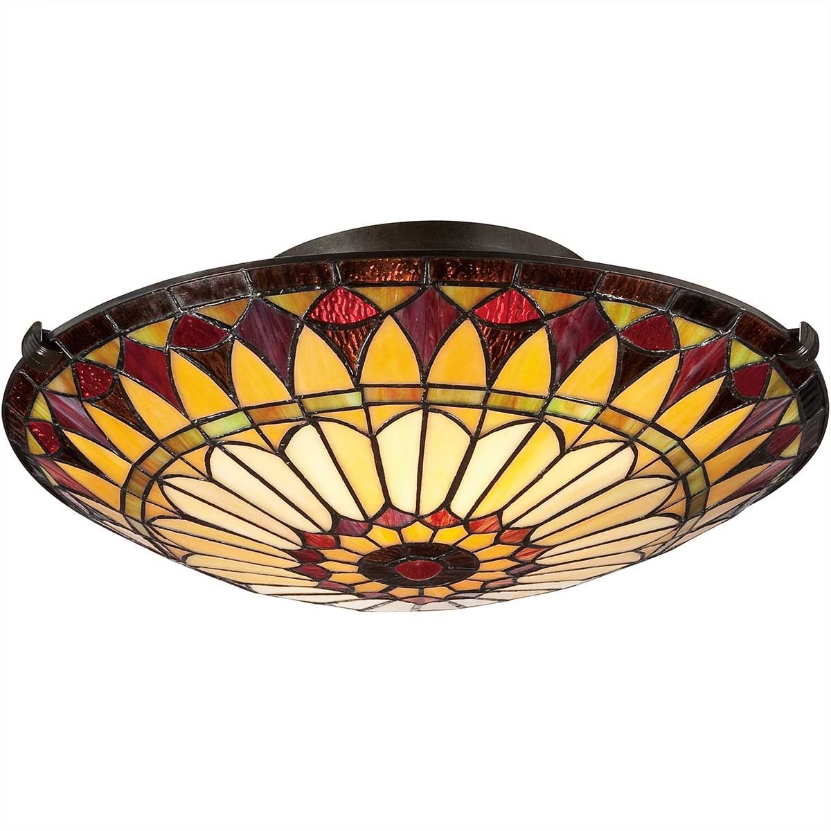 West End 2-flammige, mittelgroße schwebende Deckenleuchte – Vintage Bronze