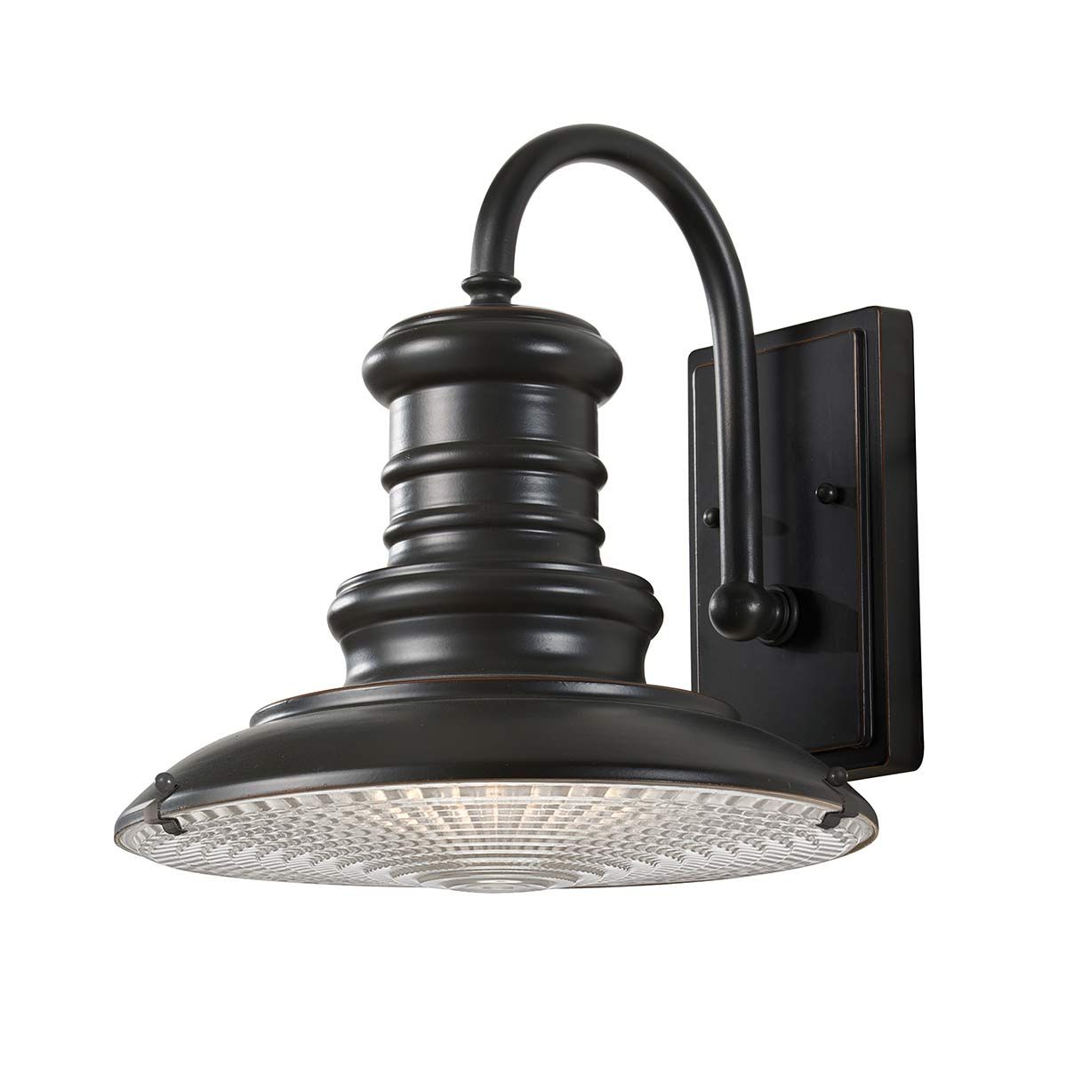Redding Station 1 - flammige mittelgroße Wandlaterne – Restaurierungsbronze - Elsteadlighting - FE - REDDING2 - M - RB