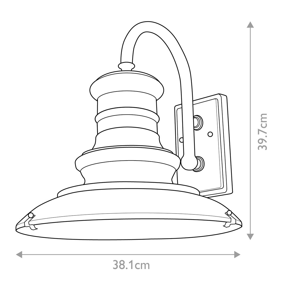 Redding Station Große Wandlaterne mit 1 Licht, Restaurierungsbronze - Elsteadlighting - FE - REDDING2 - L - RB