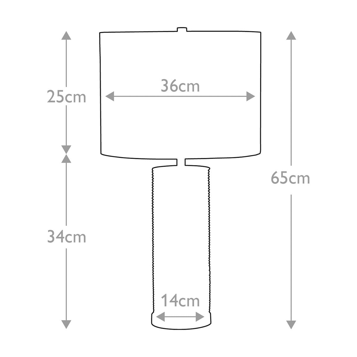Ripple 1-flammige Tischlampe - Weiß