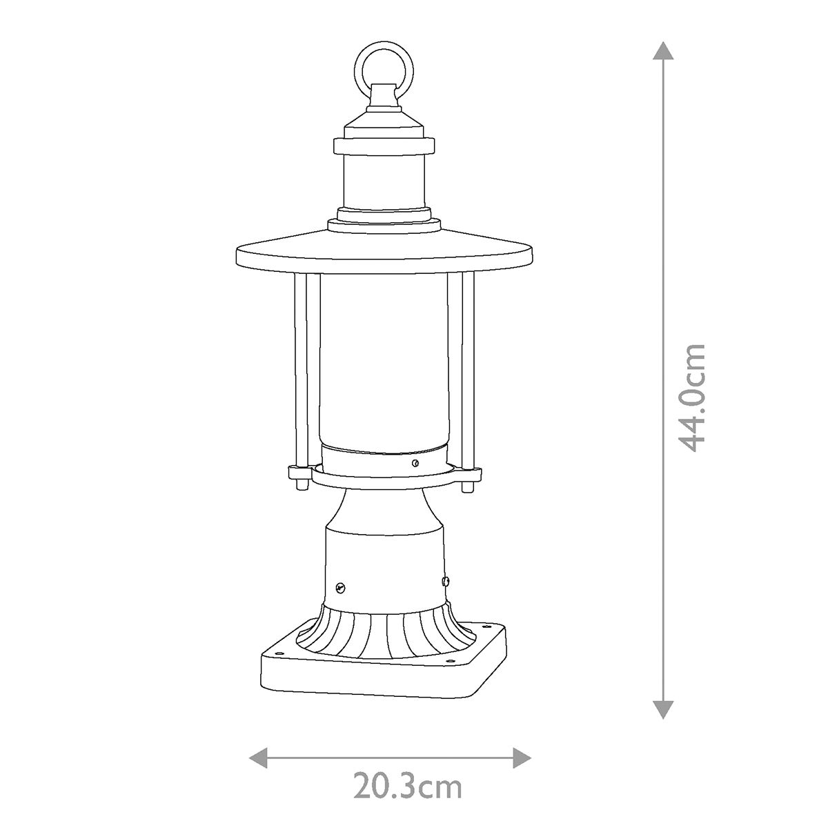 Riverwood 8" - Standlaterne - verwittertes Zink - Elsteadlighting - KL - RIVERWOOD3 - M