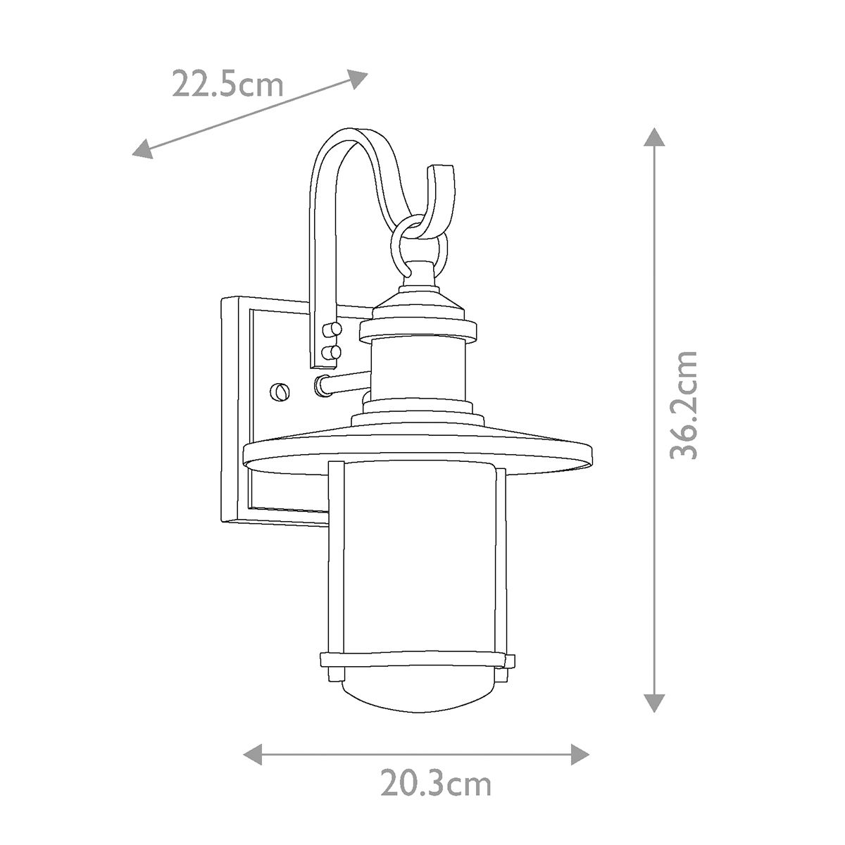 Riverwood Mittelgroße Wandlaterne - Verwittertes Zink - Elsteadlighting - KL - RIVERWOOD2 - M