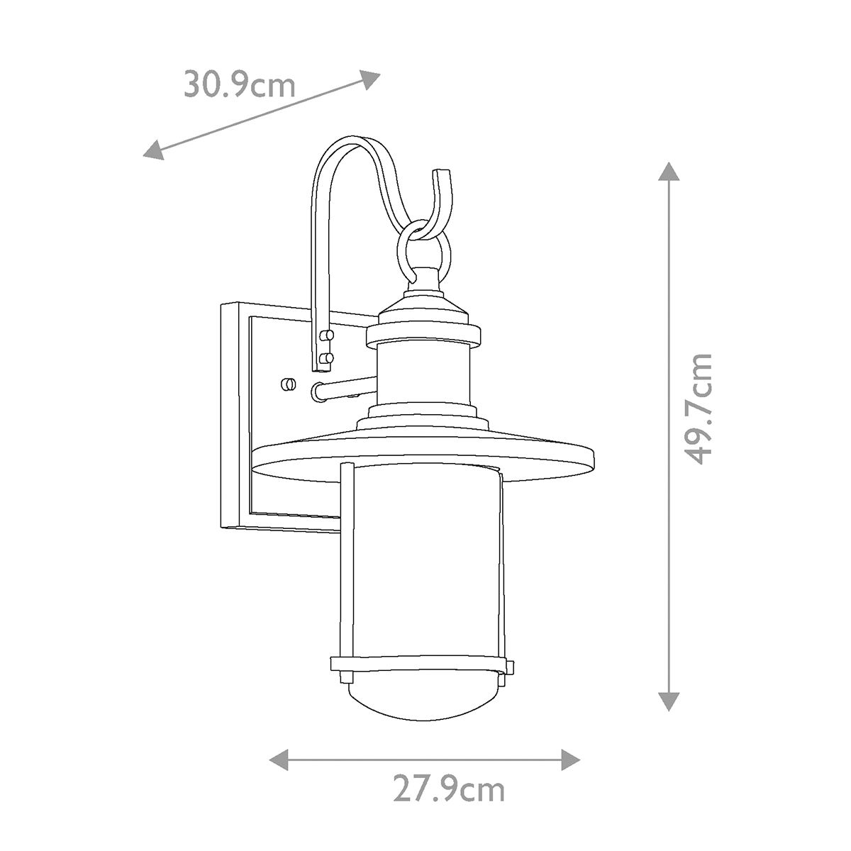 Riverwood XL Wandlaterne - Verwittertes Zink - Elsteadlighting - KL - RIVERWOOD2 - XL