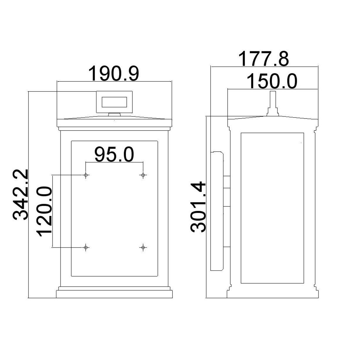 Roscoe 1 - flammige mittelgroße Wandlaterne - Strukturiertes Schwarz - Elsteadlighting - FE - ROSCOE - M