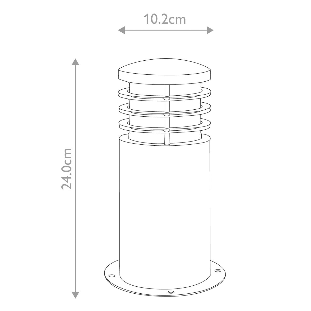 Sandbanks Mini - Poller mit 1 Licht, Edelstahl - Elsteadlighting - GZ - SANDBANKS - MB