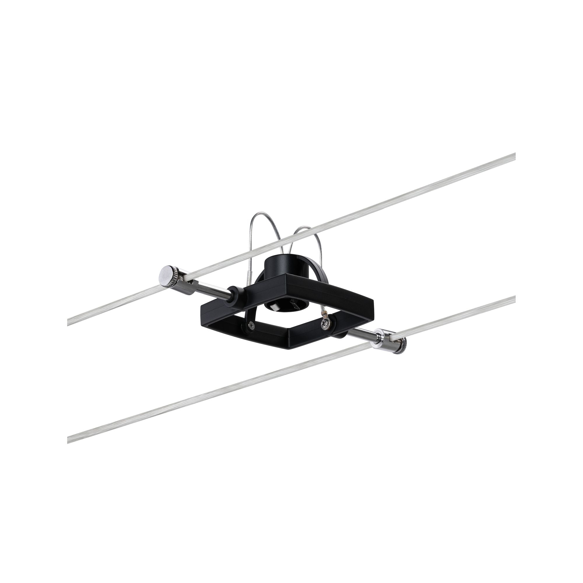 Seilsystem Mac II Basisset GU5,3 max. 5x10W dimmbar 230/12V Schwarz matt - Paulmann - 94290