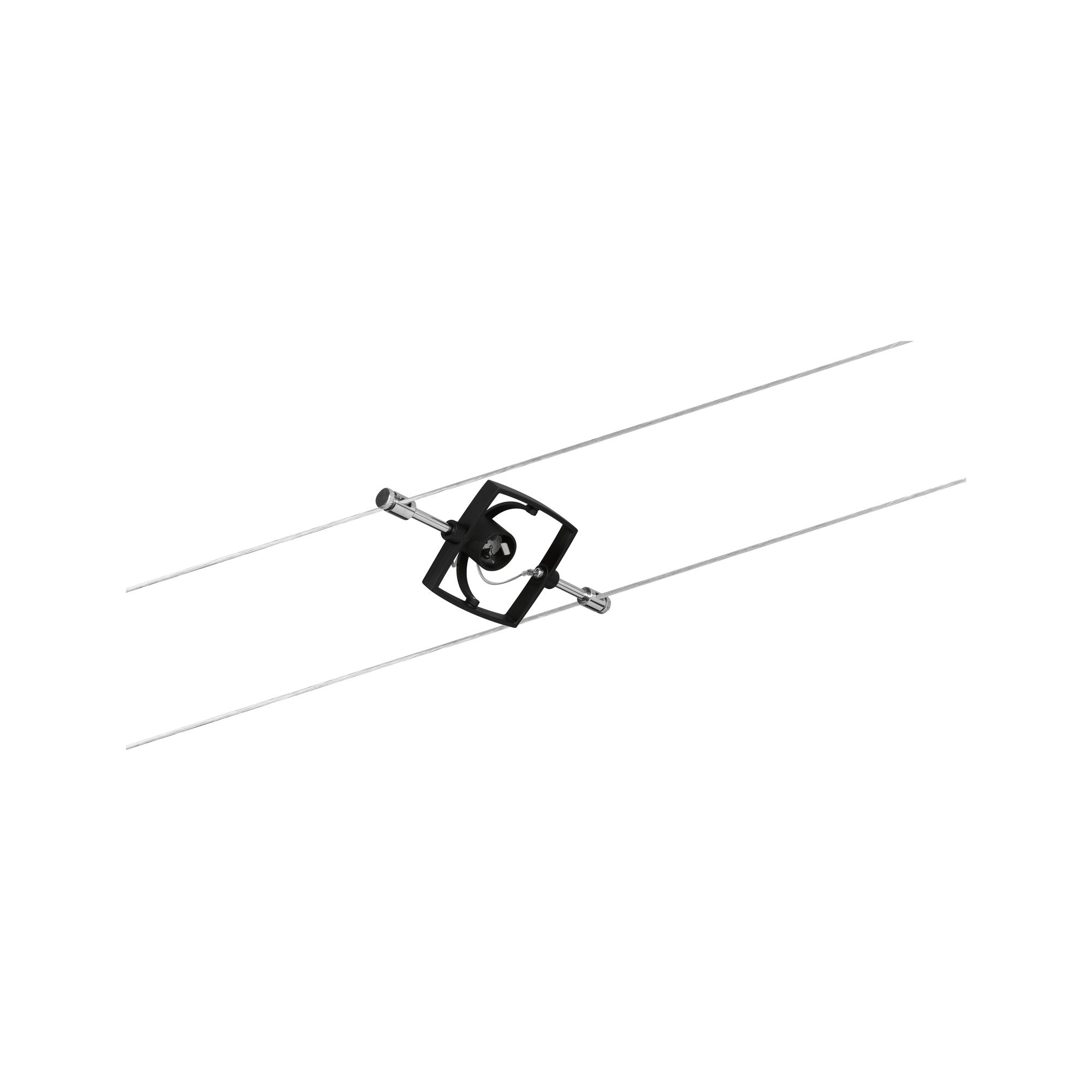 Seilsystem Mac II Basisset GU5,3 max. 5x10W dimmbar 230/12V Schwarz matt - Paulmann - 94290