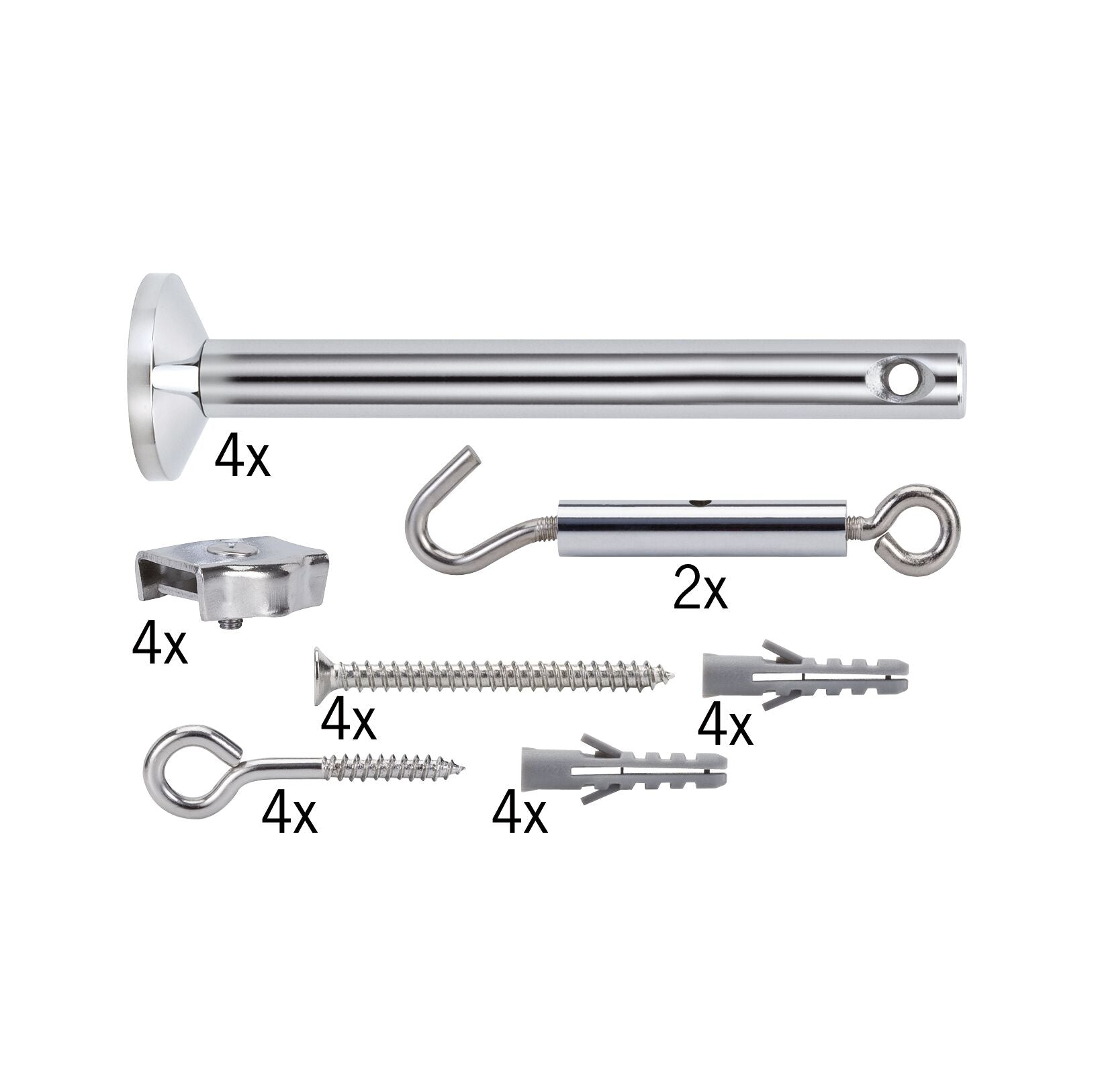 Seilsystem Montageset Halterung + Umlenker Chrom - Paulmann - 17834