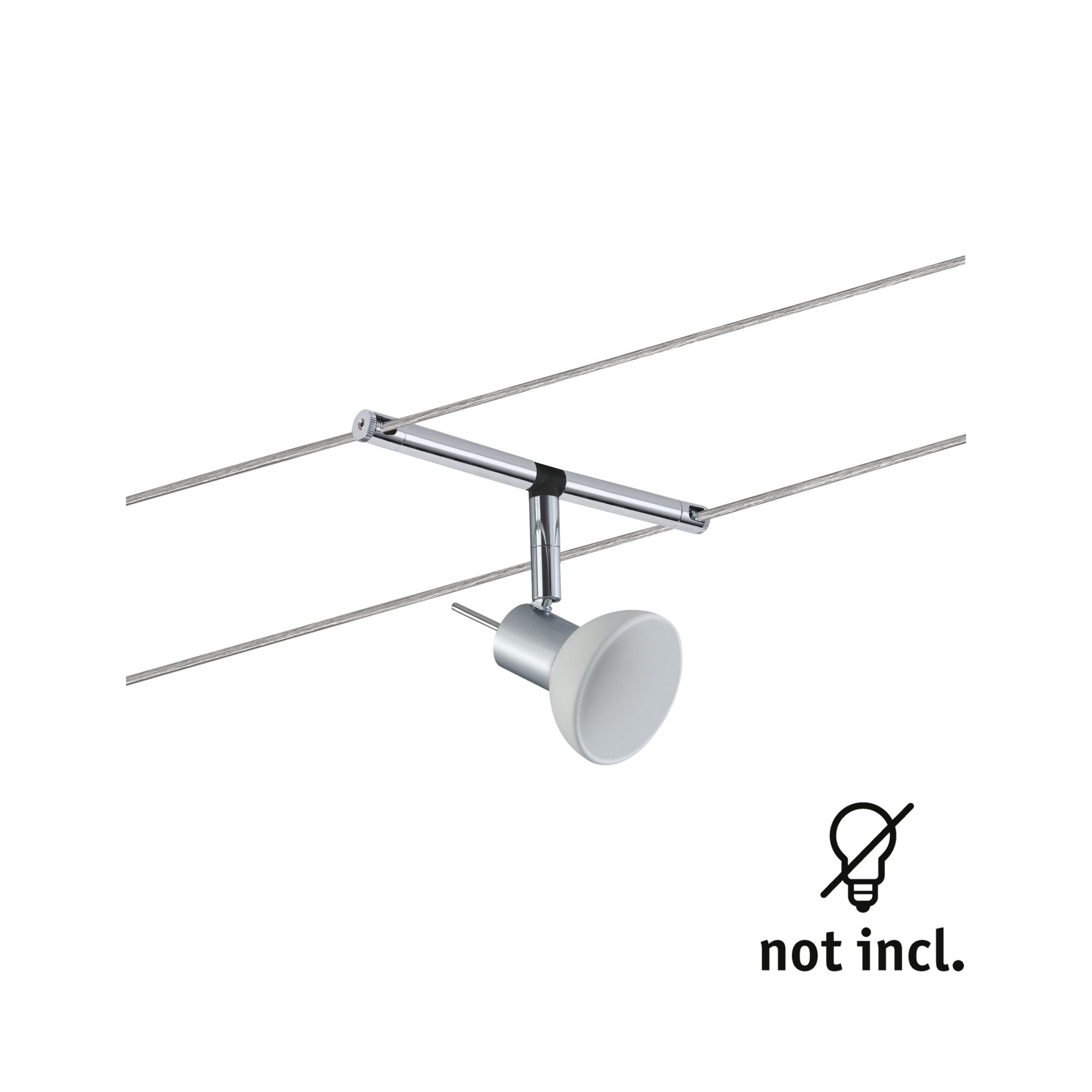 Seilsystem Sheela Einzelspot GU5,3 max. 10W dimmbar 12V Chrom matt/Opal - Paulmann - 94131