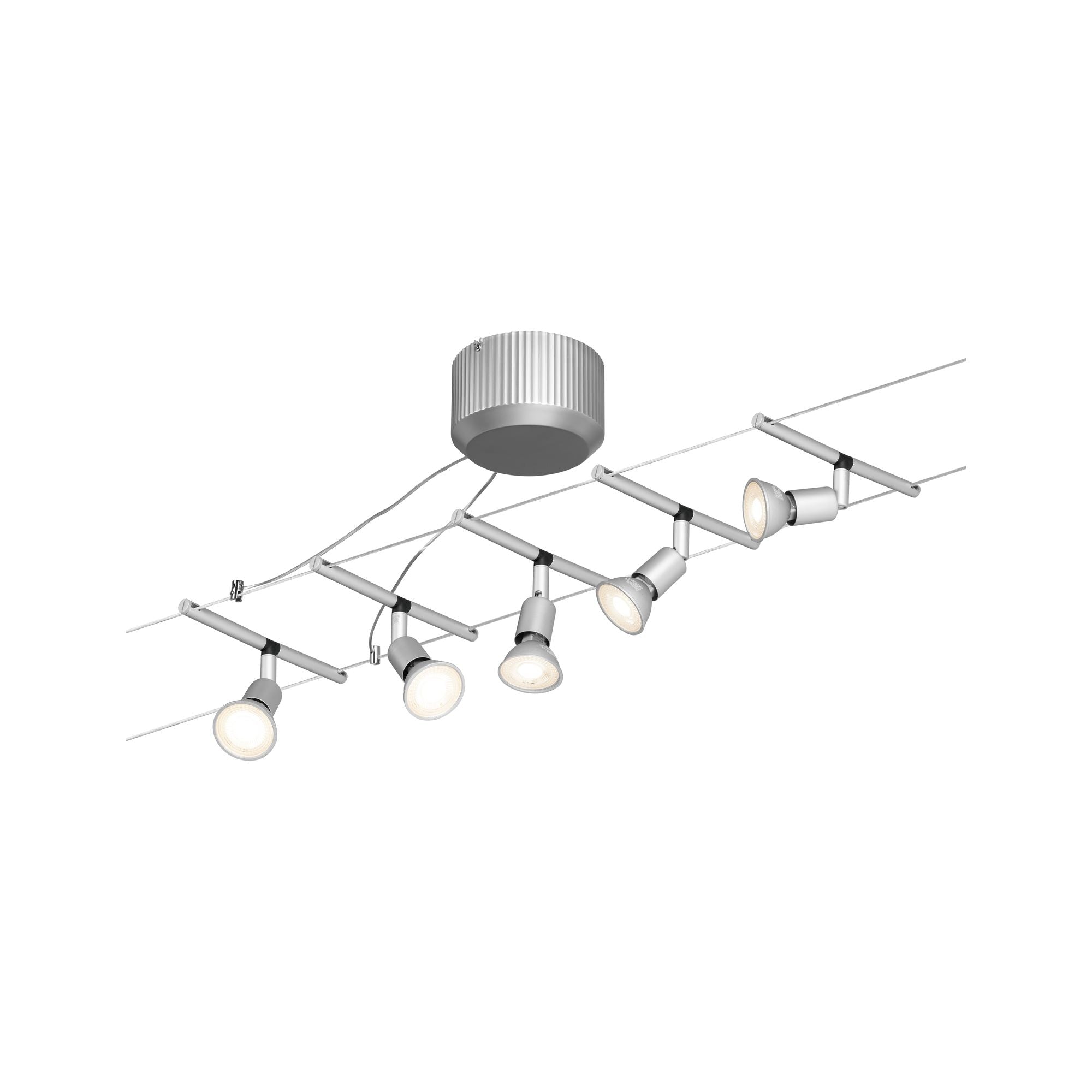 Seilsystem Spice SaltLED Basisset GU5,3 max. 5x10W dimmbar 230/12V Chrom matt - Paulmann - 94145