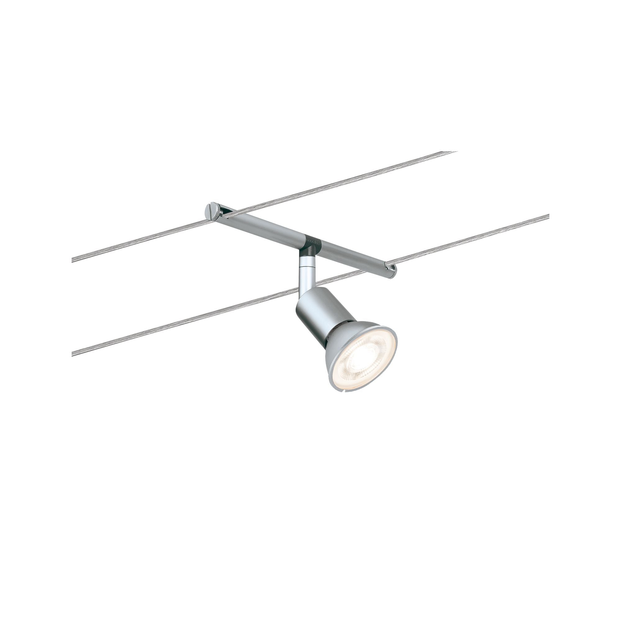 Seilsystem Spice SaltLED Basisset GU5,3 max. 5x10W dimmbar 230/12V Chrom matt - Paulmann - 94145