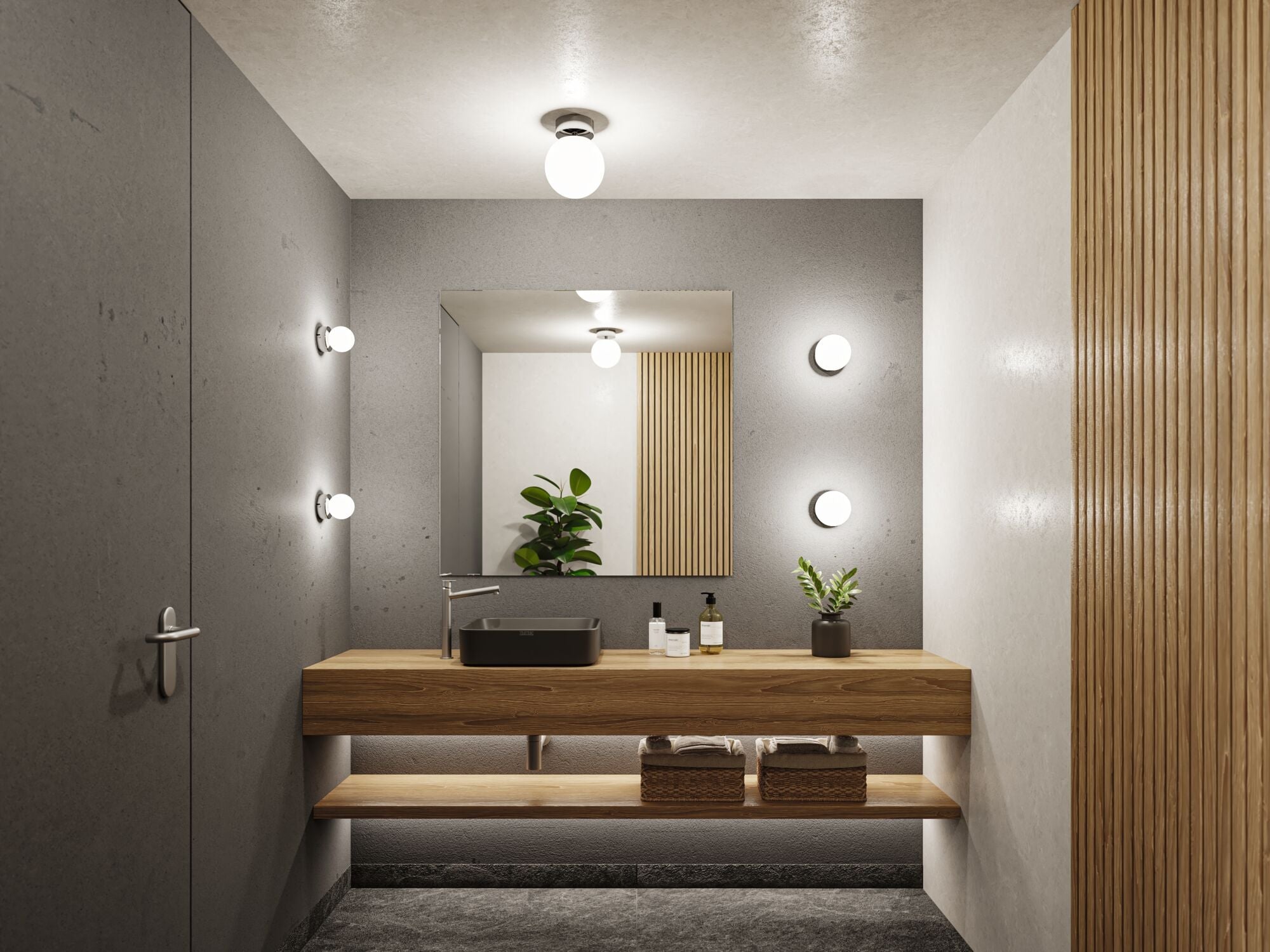 Selection Bathroom Gove IP44 3000K 900lm 230V 9W Chrom/Satin - Paulmann - 71065