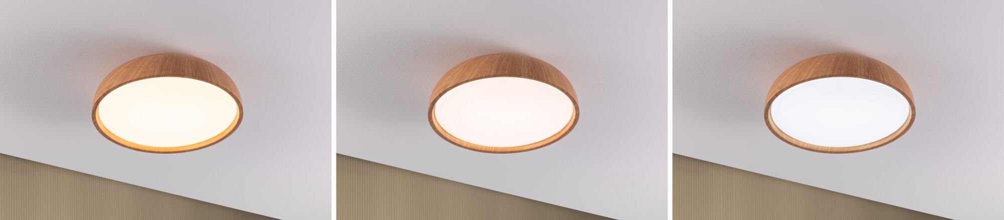 Selection Bathroom Oka IP44 White Switch 950lm 230V 24W Holzoptik - Paulmann - 71083