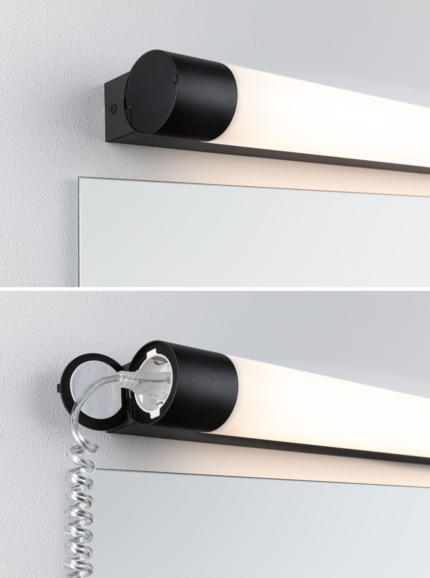 Selection Bathroom Orgon Steckdose IP44 3000K 850lm 230V 10,5W Schwarz - Paulmann - 71214