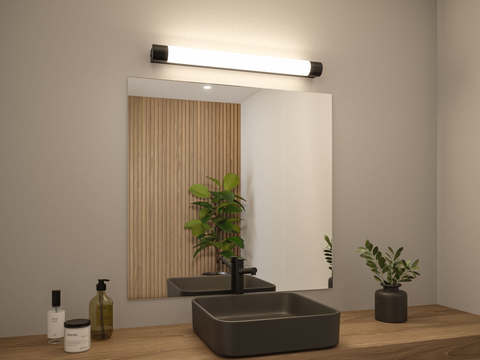Selection Bathroom Orgon Steckdose IP44 3000K 850lm 230V 10,5W Schwarz - Paulmann - 71214