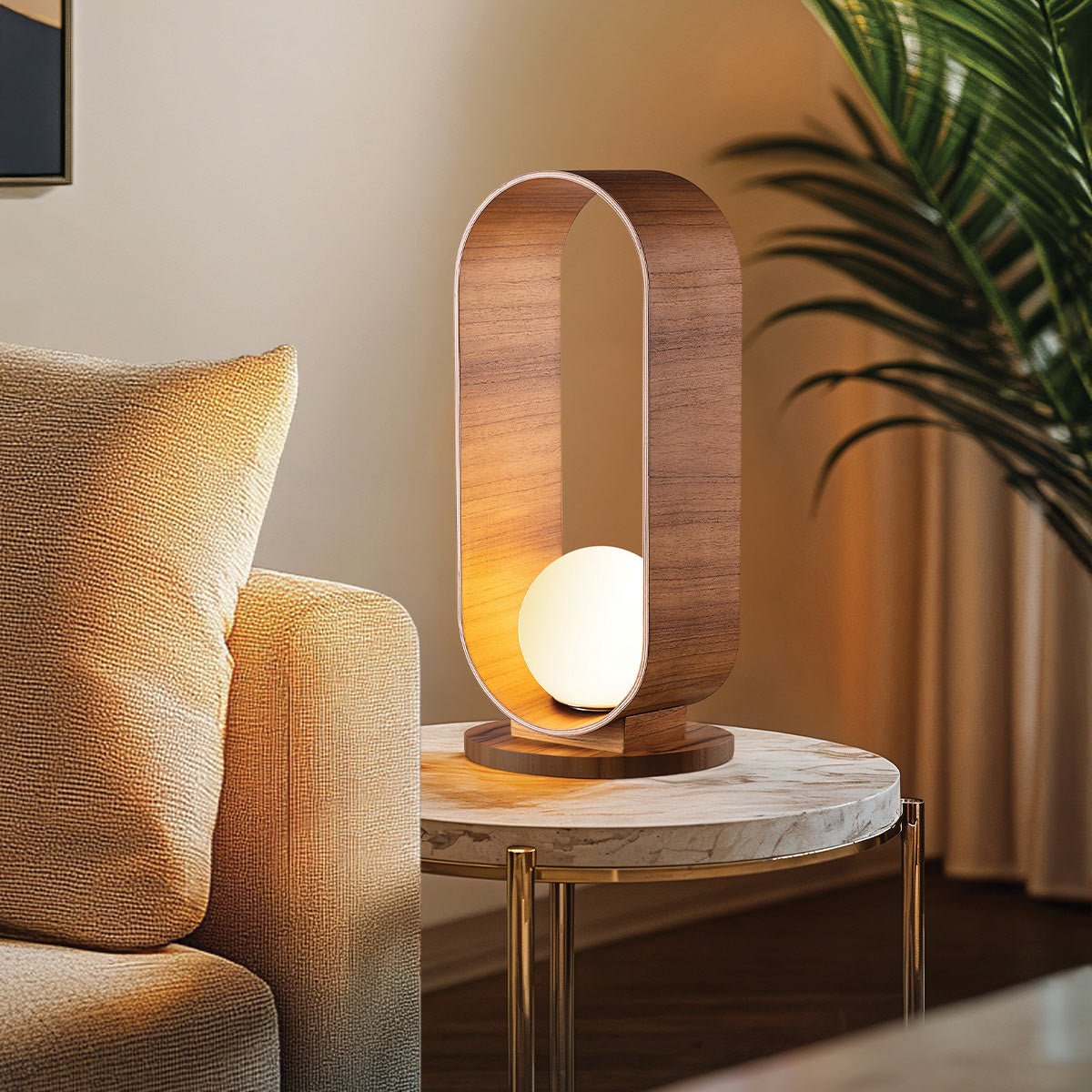 Sfera Tischleuchte - Accord Lighting - QN - SFERA - TL - L - TEAK