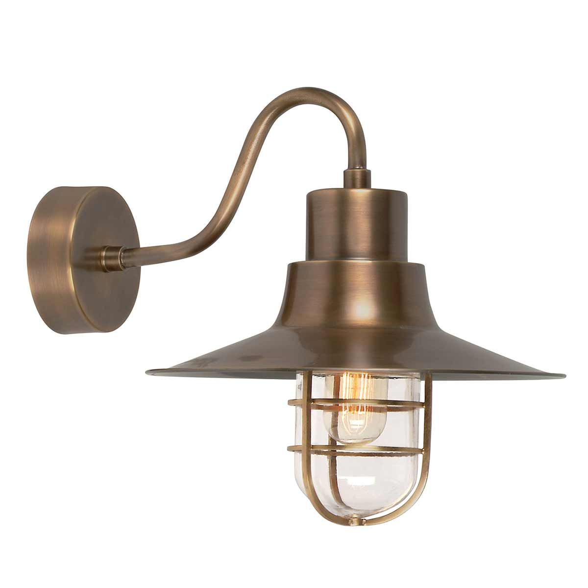 Sheldon 1 - flammige Wandlaterne - Gealtertes Messing - Elsteadlighting - SHELDON - BR