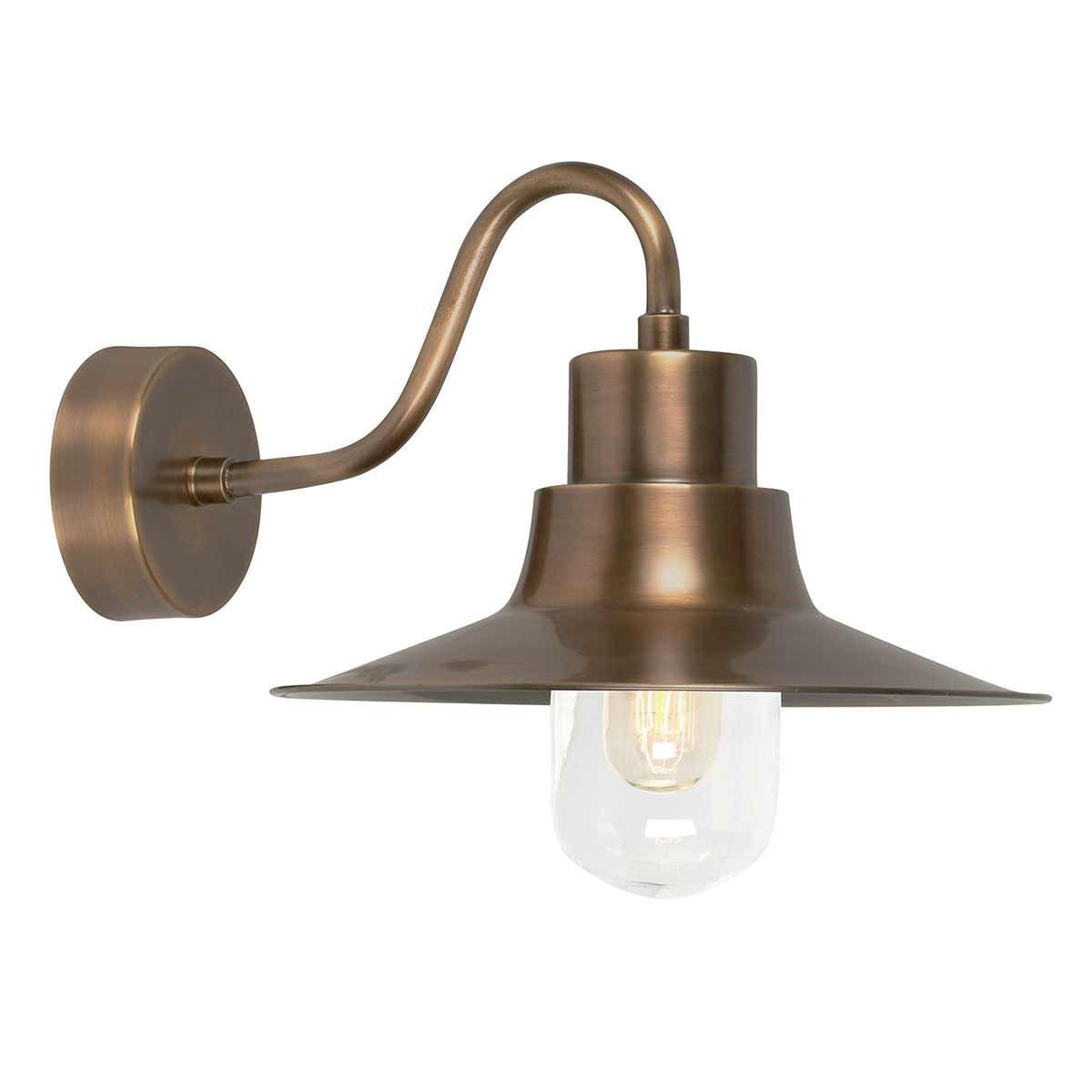 Sheldon 1 - flammige Wandlaterne - Gealtertes Messing - Elsteadlighting - SHELDON - BR
