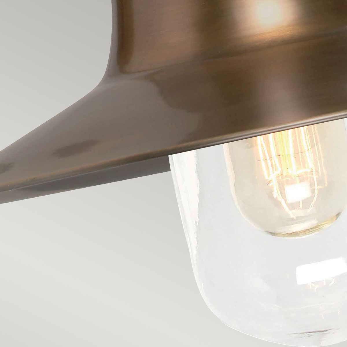 Sheldon 1 - flammige Wandlaterne - Gealtertes Messing - Elsteadlighting - SHELDON - BR
