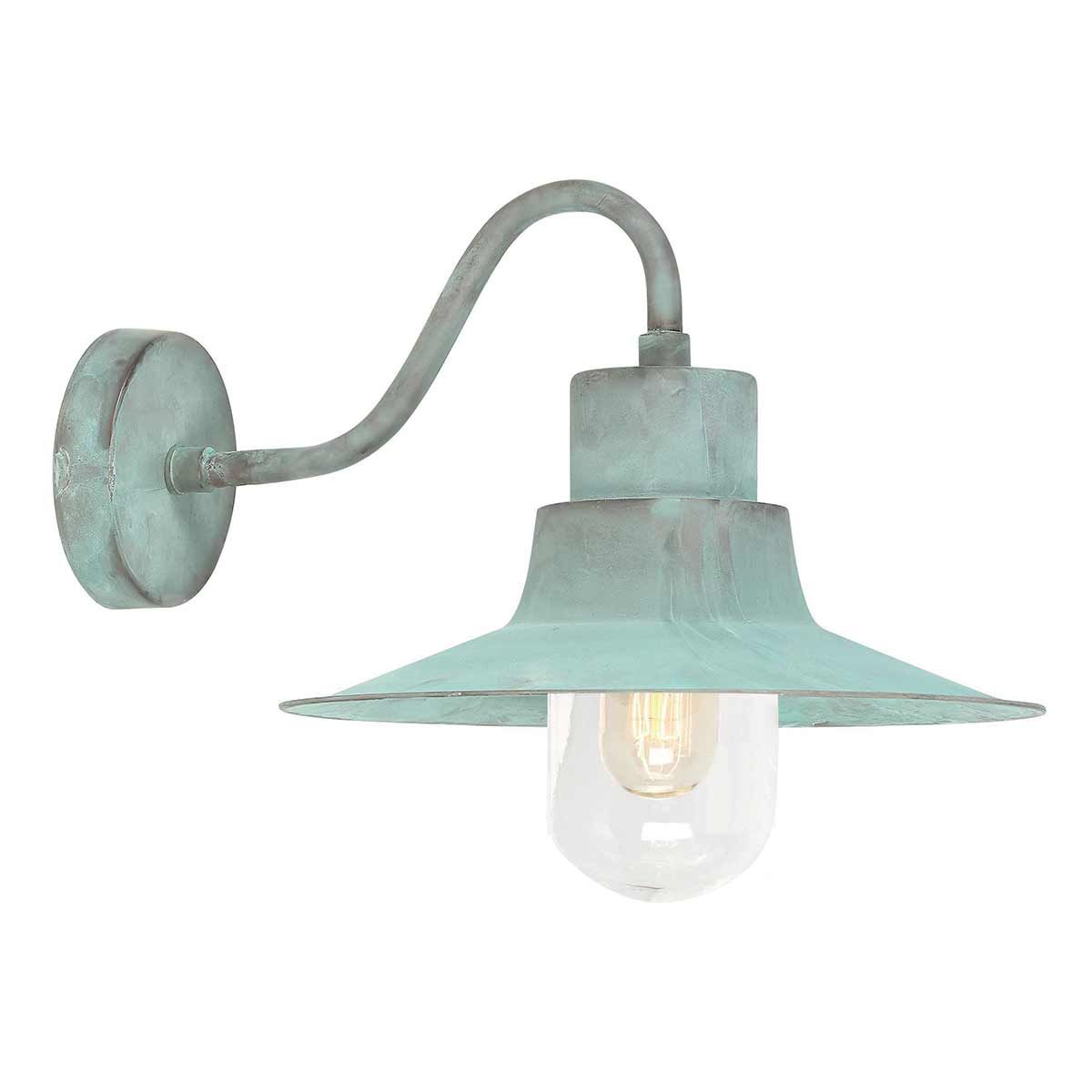 Sheldon 1 - flammige Wandlaterne - Grünspan - Elsteadlighting - SHELDON - V