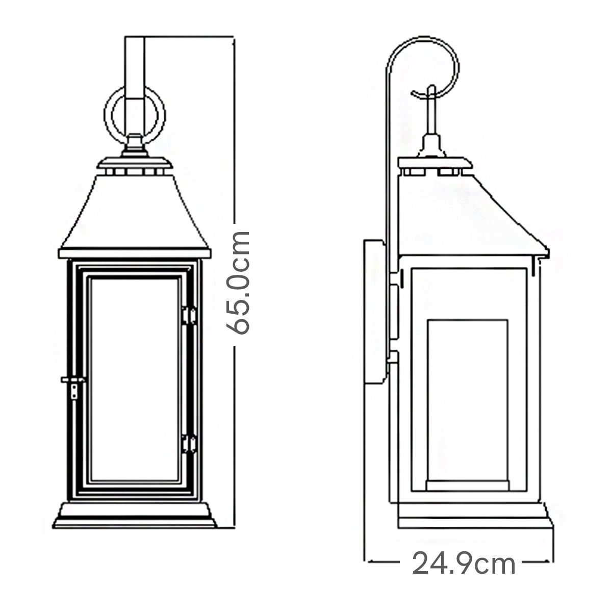 Shepherd 1 - flammige große Wandlaterne - dunkles verwittertes Zink - Elsteadlighting - FE - SHEPHERD - 2L