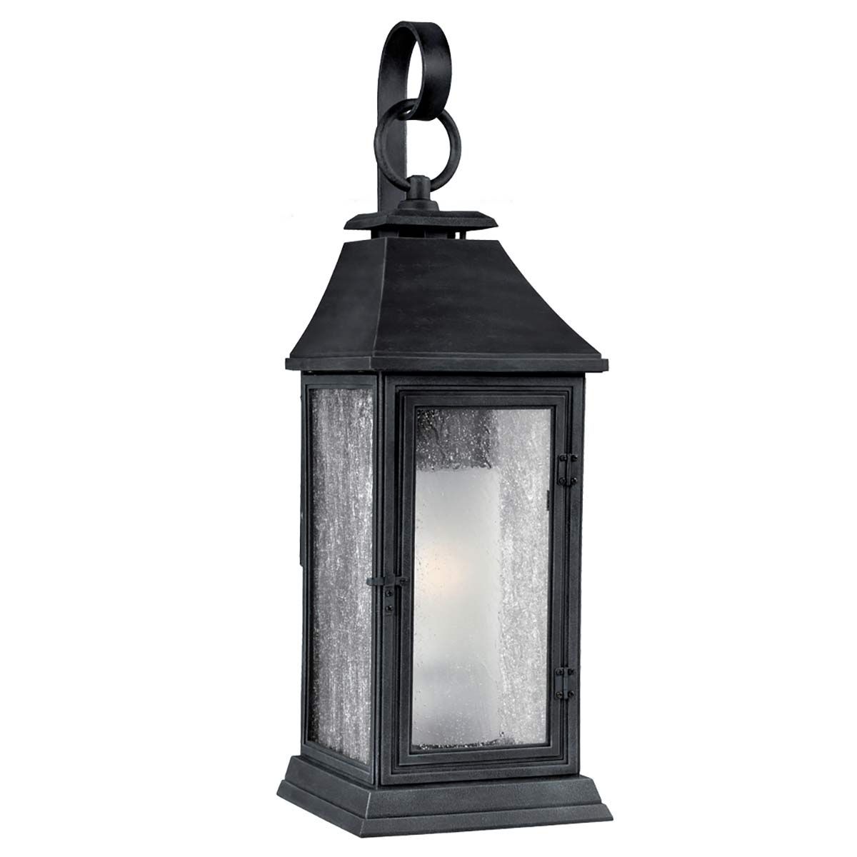 Shepherd 2 - flammige mittelgroße Wandlaterne - dunkles verwittertes Zink - Elsteadlighting - FE - SHEPHERD - 2M