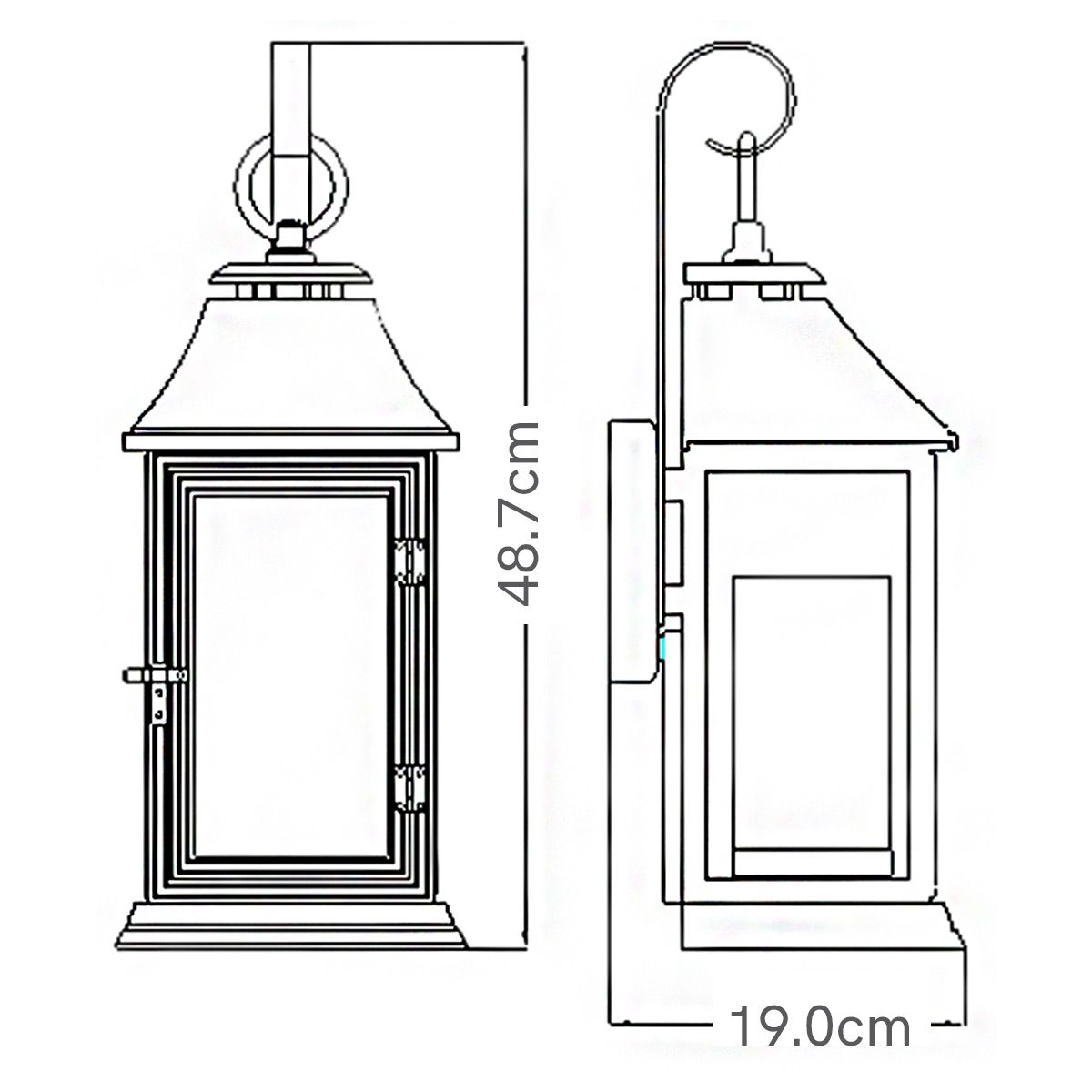 Shepherd 2 - flammige mittelgroße Wandlaterne - dunkles verwittertes Zink - Elsteadlighting - FE - SHEPHERD - 2M