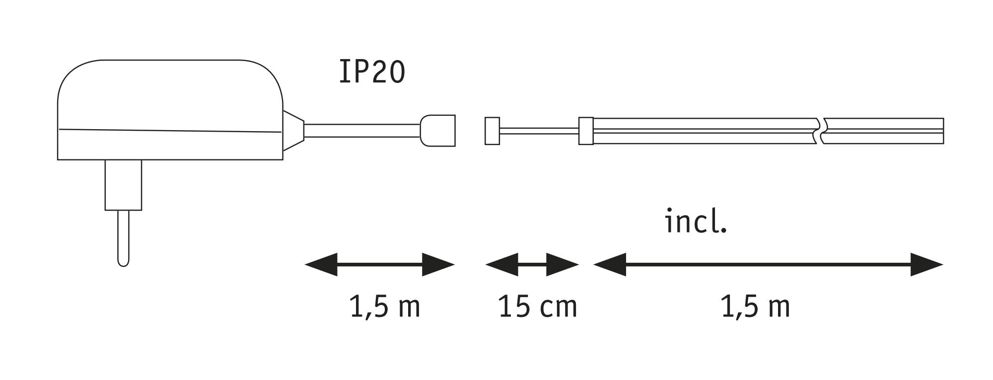 SimpLED Full - Line COB Komplettset 1,5m 7W 500lm/m 384 LEDs/m 3000K 12VA - Paulmann - 78861