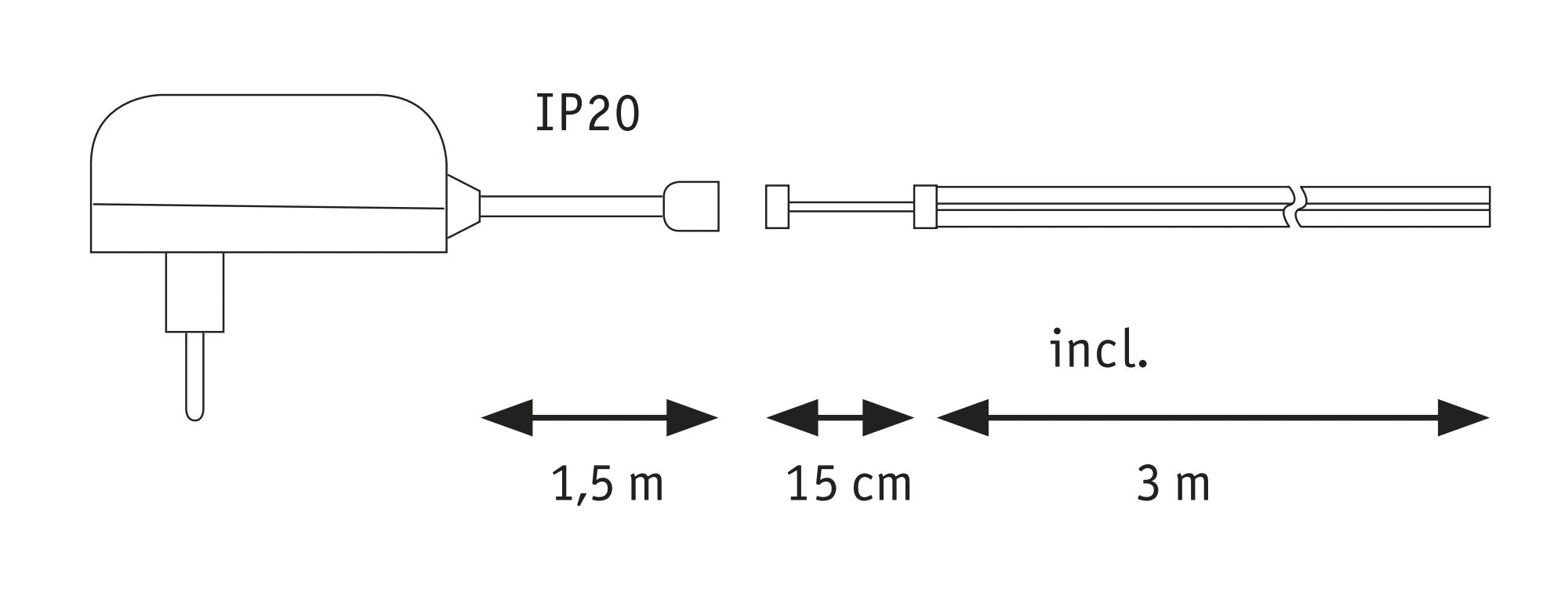 SimpLED Full - Line COB Komplettset 3m 11W 500lm/m 384 LEDs/m 3000K 12VA - Paulmann - 78862
