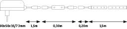 SimpLED Power Neutralweiß inkl. Dimm/Switch Komplettset 1,5m beschichtet 17W 1060lm/m 4000K 24VA - Paulmann - 78958