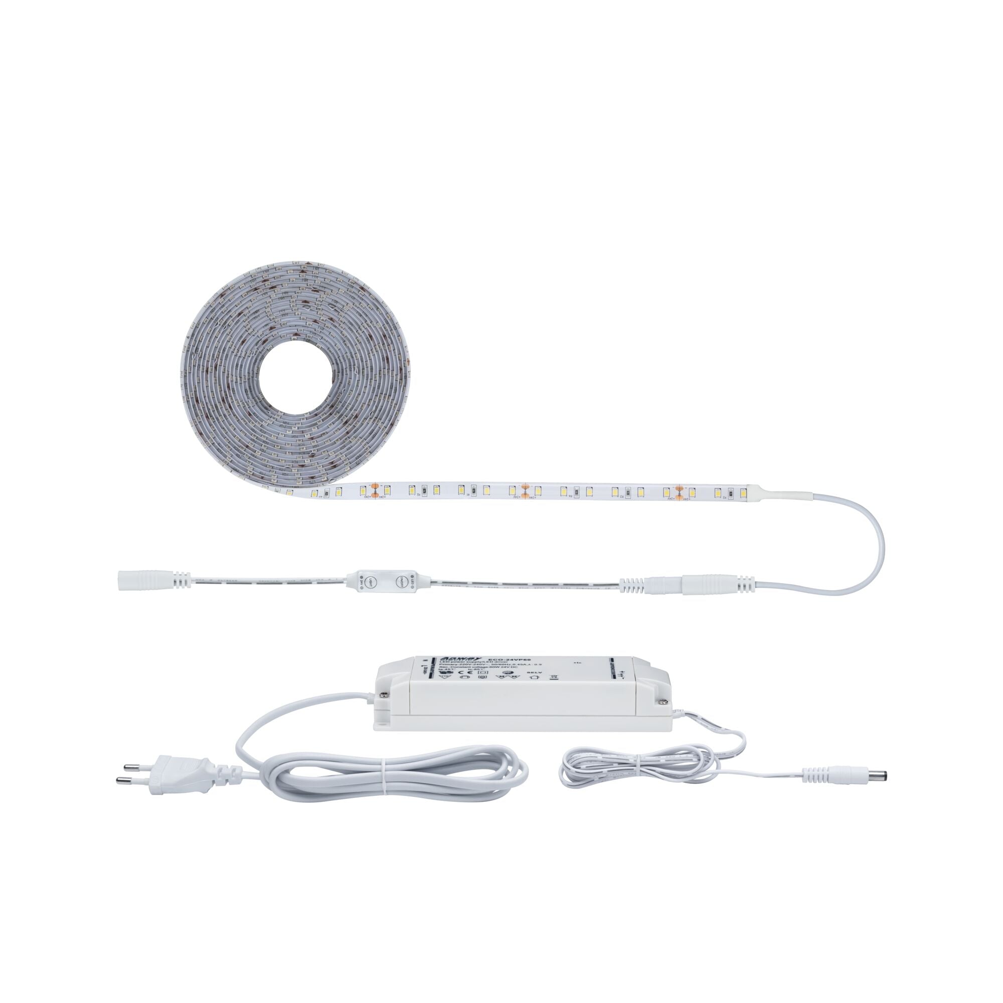 SimpLED Power Neutralweiß inkl. Dimm/Switch Komplettset 5m beschichtet 50W 1060lm/m 4000K 60VA - Paulmann - 78960