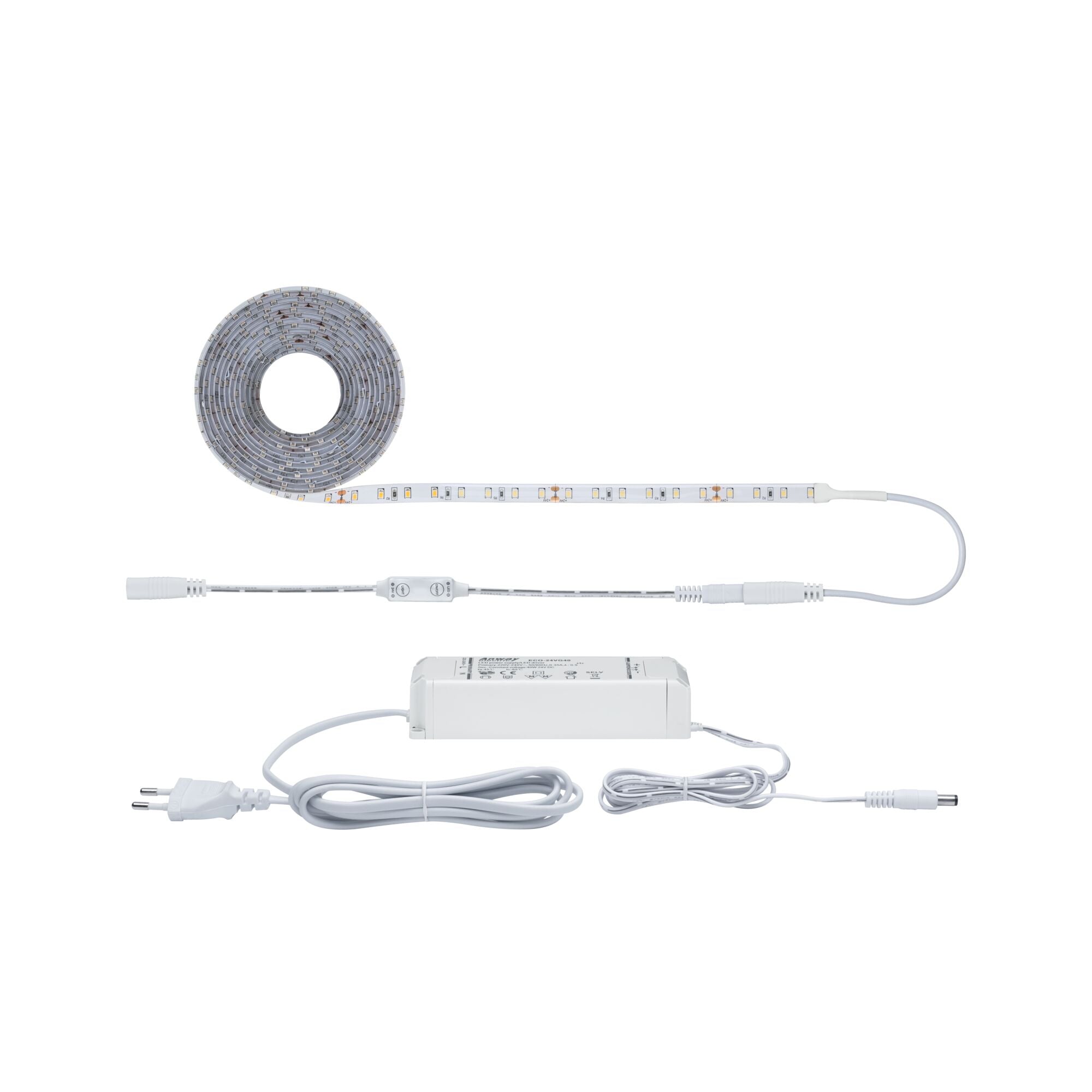 SimpLED Power Warmweiß inkl. Dimm/Switch Komplettset 3m beschichtet 33W 1060lm/m 3000K 48VA - Paulmann - 78956