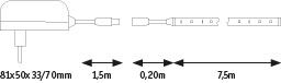 SimpLED Tageslichtweiß Komplettset 7,5m 20W 2325lm 6500K 24VA - Paulmann - 78976