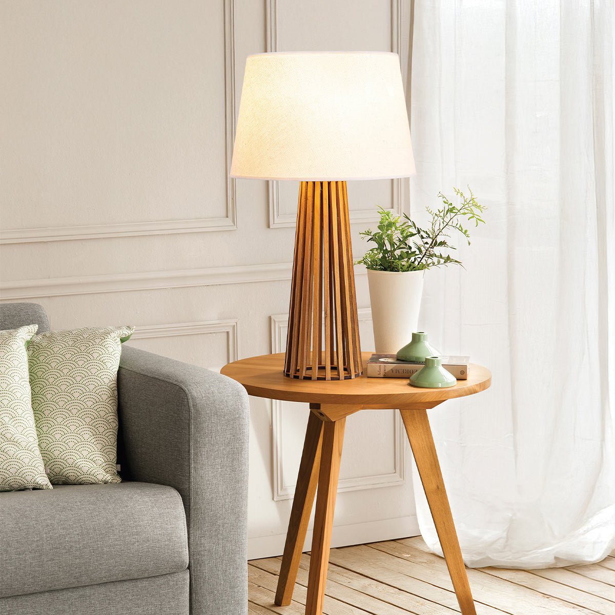 Slatted Tischlampe - Accord Lighting - QN - SLATTED - TL - TEAK
